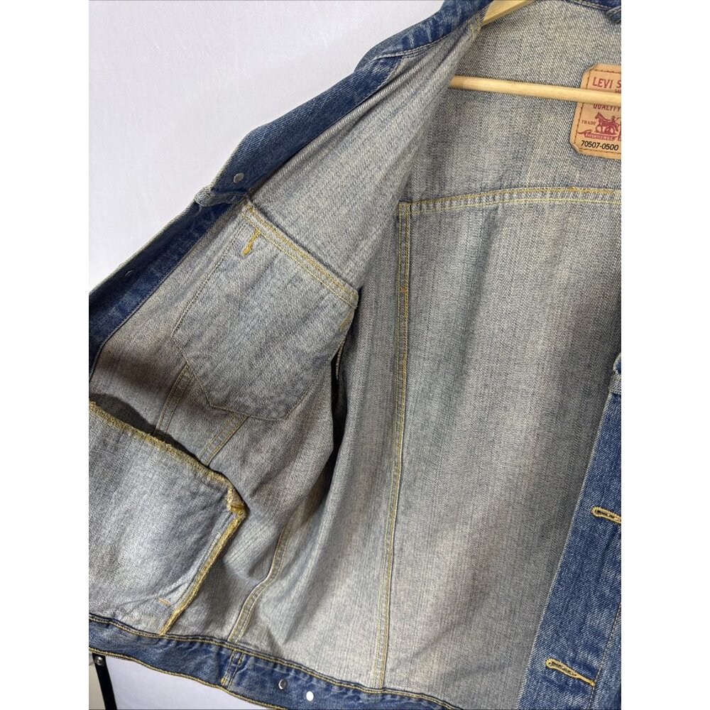 Levi’s 70507-0500 Denim Trucker Jacket Mens XL Type 3 Vintage Y2K - Picture 6 of 8
